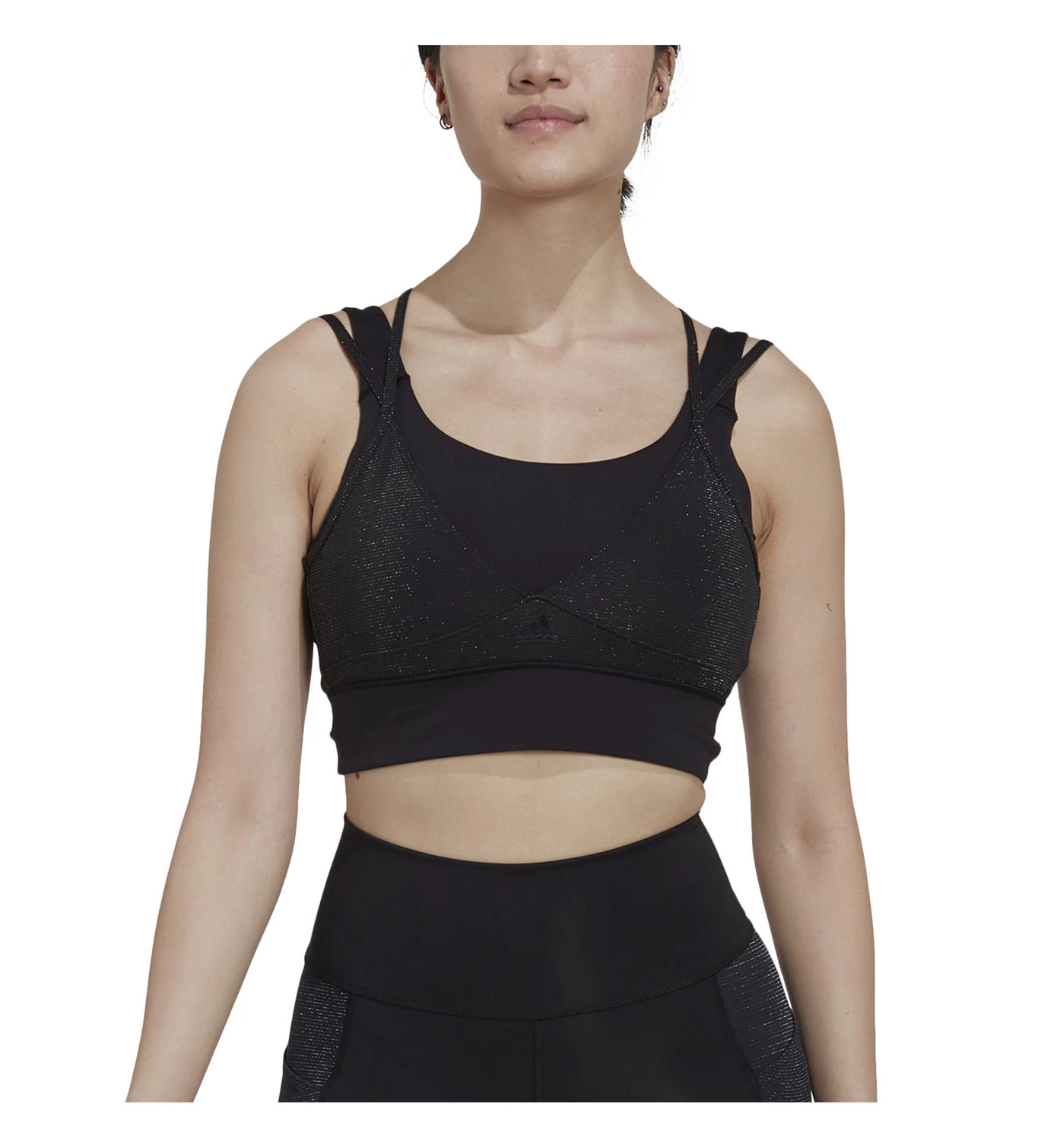 ADIDAS Powerimpact Training Medium-Support Shiny - Sport-BH - Damen