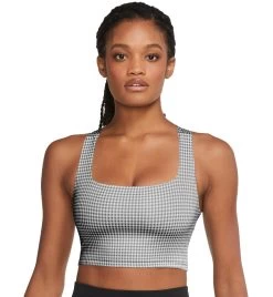 Nike Yoga Cropped Gingham - Trainingstop - Damen